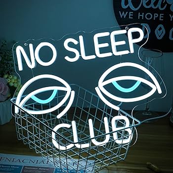 sleep late ネオンサイン 青色 バー 家装飾 インテリア13＊8インチ Amazon.co.jp: sleep late ネオンサイン ライトNEON SIGN 青色
